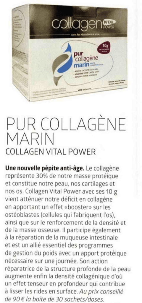 Article sur Collagen Vital Power dans Anti-Age Magazine